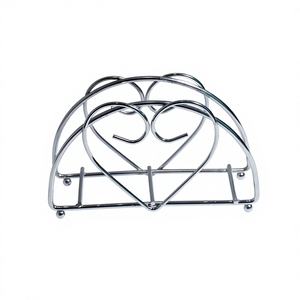 CASAMAX WL AS-9808B Porte-serviettes classique en acier inoxydable - 14x4x9 cm Design en forme de cœur Fabriqué en Chine - Product Image 1