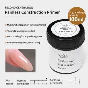 ANNIES 100ml Gel dur transparent indolore étendu Gel de renforcement des ongles Gel de construction des ongles UV professionnel