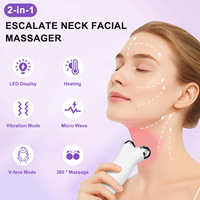 Rouleau facial en forme de V avec technologie de micro-courant pour le contouring du visage et le raffermissement de la peau, appareil de beauté