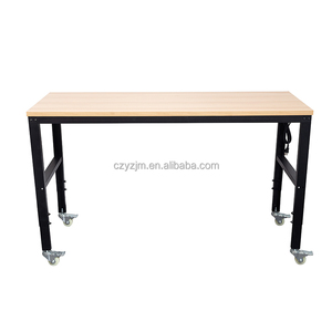 Banc de travail à hauteur réglable avec plateau en bois massif et roulettes pour la maison, le bureau, l'<span class=keywords><strong>atelier</strong></span> et le garage - Product Image 6