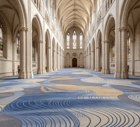 Moquette Commerciale Mur-à-Mur pour Hôtels 4m, en Nylon, Insonorisante, Fourniture Directe Usine pour Couloirs et Salles de Bal d'Hôtels