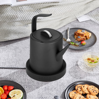 Bouilloire électrique durable de 1,0 L, entièrement en acier inoxydable 304, sans contact plastique, pour usage domestique