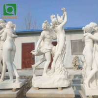 Sculpture de figure nue en pierre permanente d'Apollon et de Daphné, célèbre marbre grec