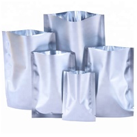 Sacs Pochettes Plastiques en Mylar Scellés Trois Côtés pour Emballage Alimentaire Sous Vide en Feuille d'Aluminium Laminée 3 Couches Argent