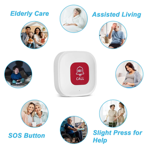 Botón de Llamada Inalámbrico Inteligente para Cuidadores, Sistema de Alerta Recargable, Botón de Emergencia para Personas Mayores, Discapacitados, ABS, APP - Product Image 3