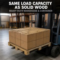 Palette en bois moulé monoface 1,5t à charge dynamique, vente en gros économique pour la logistique d'entrepôt et le transport de marchandises