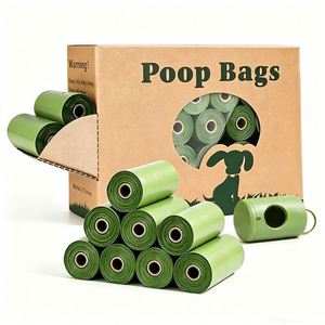 Sacs à déjections canines compostables écologiques personnalisables en gros, parfumés, imprimés sur mesure, en amidon de maïs biodégradable, petits sacs pour déchets d'animaux - Product Image 1