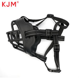 Muselière pour chien réglable en nylon réfléchissant, motif simple et solide, produit pour animaux de compagnie en plastique, personnalisable, muselière pour chien réglable fournie - Product Image 1