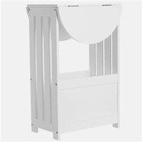 Table d'appoint polyvalente et moderne pour salon, extensible, avec plateau rabattable en MDF et porte-revues pour usage domestique