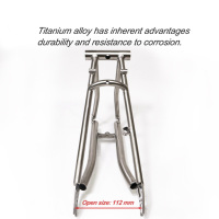 Fourche arrière de vélo pliant en alliage de titane de 16 pouces compatible avec les freins à disque, style Brompton, fournisseur OEM de vélos en gros en Chine