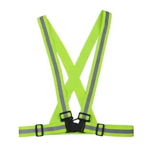Reflective Band Custom Logo Reflective Belt Safety Vest Jacket Safety Reflector Jackets For Night Time Running Cycling Working