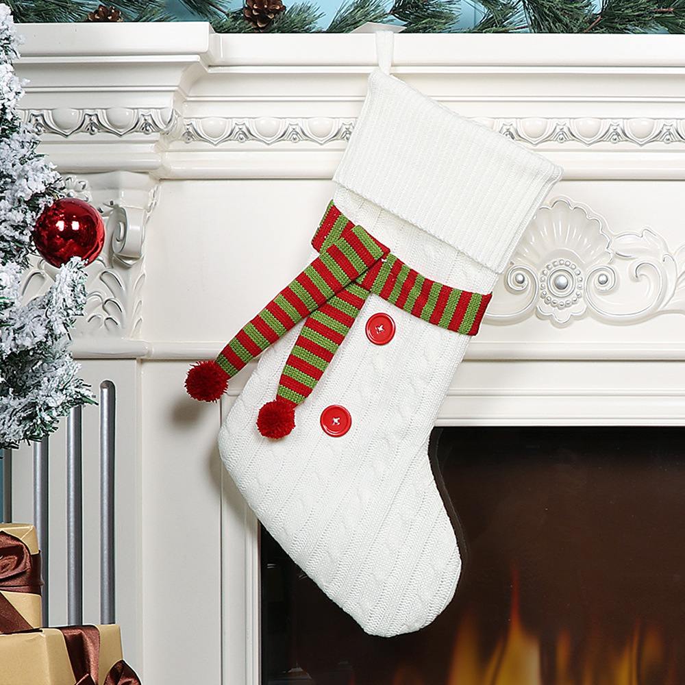 Scarf christmas stocking-white
