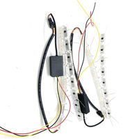 Tira de luces LED amarillas y blancas flexibles para coche, 2025, flujo secuencial impermeable, luz de circulación diurna, señal de giro para faros delanteros