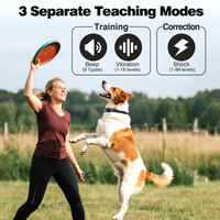 Ferngesteuertes Hundetrainingshalsband mit 1,6 km Reichweite, Piep-/Vibrations-/Stimulationsmodi, einstellbare Stufen für alle Hundegrößen