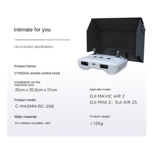 Housse de protection solaire anti-rayures pour écran de télécommande en matériau PU pour Mini3Pro/Mavic <span class=keywords><strong>3RC</strong></span> Pro - Product Image 2