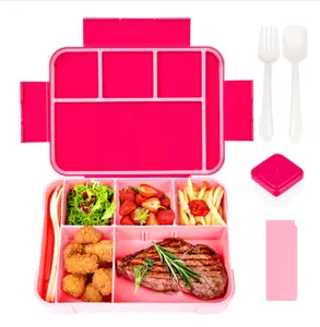 Fiambrera para adultos, caja Bento, fiambreras para niños a prueba de fugas para llevar, contenedor de almuerzo seguro para alimentos saludables reutilizable para la familia - Product Image 1