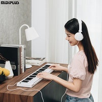 MIDIPLUS Folding Piano 49 Foldable Midi Keyboard Instruments 49 Keys Folding Electronic Keyboard Electric Digital Music Piano
