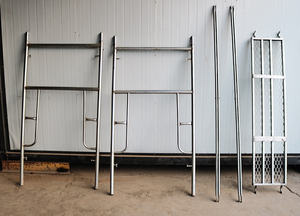 Échafaudage en acier galvanisé à plateforme, type échelle, pour la construction, la maçonnerie et l'industrie, système de plateforme robuste - Product Image 2