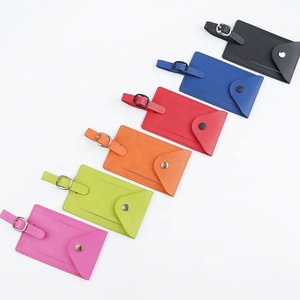 Etiqueta de equipaje de cuero PU simple para regalo de negocios de tarjeta de embarque - Product Image 1