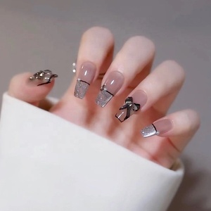 <span class=keywords><strong>Ongles</strong></span> artificiels de luxe faits à la main à presser, avec strass, en <span class=keywords><strong>acrylique</strong></span>, à couverture complète, avec <span class=keywords><strong>kit</strong></span> de pose - Product Image 2