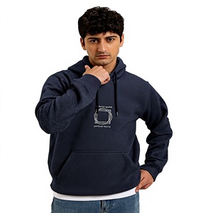 Sudadera con Capucha para Hombre, Color Verde Oliva, Corte Regular, Tejido de Punto, Color Sólido, Informal, 100% Algodón, Anti-Pilling, con Bolsillo, para Invierno - Product Image 4