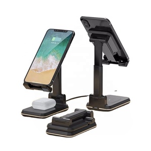 Supporto da scrivania Trendy 15W doppio caricatore Wireless 3-in-1 multifunzione per regolazione <span class=keywords><strong>Mobile</strong></span> e Tablet - Product Image 1