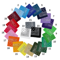Accessoires : Bandanas Paisley 100% Coton 55*55cm Respirants, Foulard Décontracté, Bandana de Cou, Cache-Visage