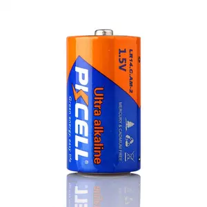 1.5 R14 R20 UM1แบตเตอรี่อัลคาไลน์ PKCELL UM2 V C D ขนาด LR14 LR20 AM1 AM2แบตเตอรี่คาร์บอนสังกะสี