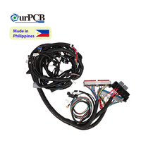 Arnés de Cableado Industrial OurPCB con Núcleo de Cobre, Revestimiento de PBT/Goma, Conector Adaptador, Longitud Personalizable para Gabinete PLC