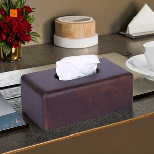 Boîte à mouchoirs en bois d'ébène classique, écologique et luxueuse, design rectangulaire, base magnétique, pour hôtel, maison, salle <span class=keywords><strong>de</strong></span> bain, décorative - Product Image 2