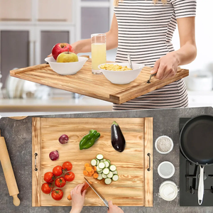 Vente chaude Panneau Cuisinière Couverture Cuisinière À <span class=keywords><strong>Gaz</strong></span> Cuisinière Électrique Couverture Évier Couverture En Bois Table De Cuisson Planche À Découper Pour Compteurs - Product Image 5