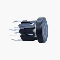 Interrupteur Tactile Vertical à 6 Broches Illuminé 6*9*10.3mm, LED Personnalisable, Dôme Noir, Montage SMD/DIP, 12V