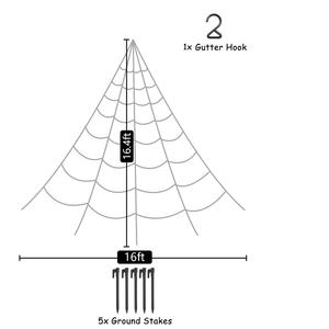 <span class=keywords><strong>Tela</strong></span> <span class=keywords><strong>de</strong></span> <span class=keywords><strong>araña</strong></span> triangular <span class=keywords><strong>artificial</strong></span> <span class=keywords><strong>de</strong></span> Halloween con clavos <span class=keywords><strong>de</strong></span> tierra Casa embrujada Accesorios horribles - Product Image 4