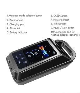 Chaleur froide chauffage 8 chambres jambe et pied gonflable pneumatique sans fil sport Air Compression Massage bottes de récupération pantalon - Product Image 2