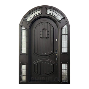 Puertas de hierro forjado Otras puertas de seguridad Puertas delanteras para casas Diseño especial moderno Buen precio para el mercado de Arabia Saudita, Qatar - Product Image 6