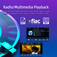 Autoradio multimédia 1 Din 5 pouces avec CarPlay, Android Auto, Bluetooth, MirrorLink, lecteur multimédia, téléphone mobile, Internet, récepteur FM