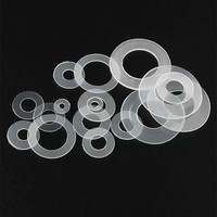 M2 M2.5 M3 M4 M5 M6 M8 M10 M12 Large Nylon White Sliding Washer Plain Round Gasket Nylon Flat Washers Plastic Shim Thickness
