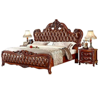 Lits king size en bois américain avec rangement, ensembles de meubles de chambre à coucher, lit classique européen