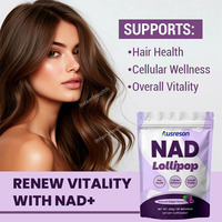 Ausreson OEM Nad Trans-resveratrol Plus Candy Price Skincare Products Whitening Supplement Vegan Nad+ Lollipop for Adults