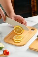 Ensemble de 2 planches à découper en bois de bambou, mini, légères, planches à découper en bois saines pour la cuisine, sans BPA