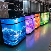 Module incurvé P2 d'intérieur, Meilleure vente, Poste de DJ portable, Façade de table de DJ avec écran LED pour boîte de nuit