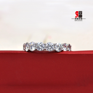 Anello Eternity Baifu Jewelry Classico a Cerchio Completo in Oro 14K con 4 Griffe e Moissanite da 4.0mm - Product Image 3