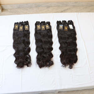 Temple – tissage en lot brésilien naturel, cheveux lisses, frisés, soyeux, cuticules alignées - Product Image 3