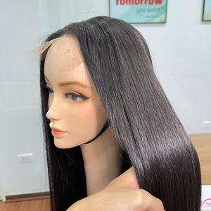 Prix de gros chauds non transformés vierges vietnamiens vrais humains perruque de cheveux longs Full HD dentelle fermeture sans colle perruques de cheveux humains - Product Image 5