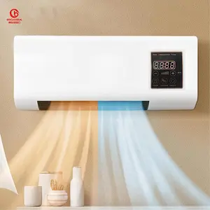 1500W Wall Heater Plug in PTC Electric Portable Heater Living Room Bedroom Desk Winter Hot Air Blower Room Heater