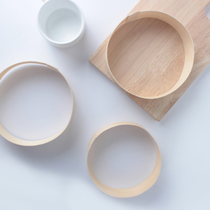 Moule de cuisson rond jetable en bois de peuplier, boîte en bois ronde pour cheesecake basque brûlé, usage professionnel en pâtisserie - Product Image 6