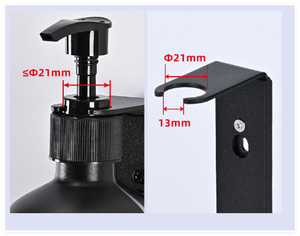 Supporto per Dispenser <span class=keywords><strong>Doccia</strong></span> in Acciaio Inox 304 Antiruggine, Montaggio a Parete con Vassoio Regolabile - Product Image 5