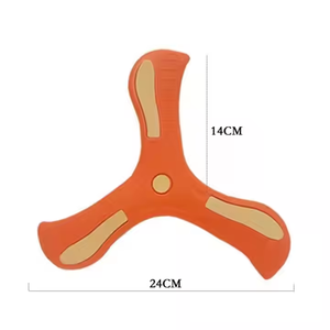 Colorido juguete deportivo al aire libre disco volador interactivo <span class=keywords><strong>Boomerang</strong></span> suave con tres hojas para niños y adultos jugar - Product Image 3