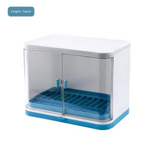 Escurridor de Platos Multicapa para Cocina, con Tapa, para Platos, Tazones, Palillos, Tazas, a Prueba de Polvo, con Almacenamiento para Cucharas, Escurridor de Plástico - Product Image 4