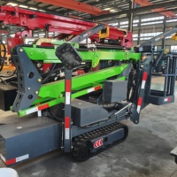 Plateforme élévatrice hydraulique autopropulsée multi-puissance Lemax LT16 pour extérieur, avec une hauteur maximale de 24 m et une protection de sécurité